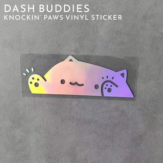 Dash Buddies - Knockin' Paws Sticker (5.51 in. x 1.9 in.)